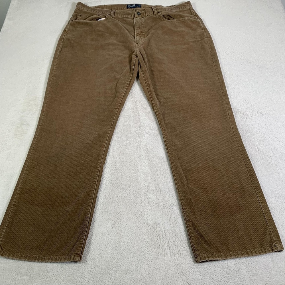 Vintage Corduroy Polo Ralph Lauren Pants Mens‎ 40x30 Brown Dungarees Cords 90s